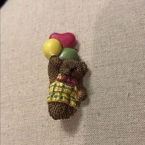 Cute Bear Brooch with Balloons